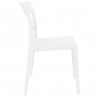 Moon Dining Chair White Transparent (Glossy White) - Side