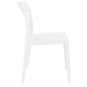 Moon Dining Chair White Transparent (Glossy White) - Side - Moon Dining Chair White Transparent (Glossy White) - Side