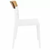 Moon Dining Chair White Transparent (Amber) - Side - Moon Dining Chair White Transparent (Amber) - Side