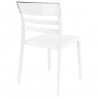 Moon Dining Chair White Transparent (Clear) - Back Angled