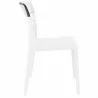 Moon Dining Chair White Transparent (Clear) - Side - Moon Dining Chair White Transparent (Clear) - Side