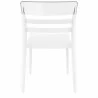Moon Dining Chair White Transparent (Clear) - Back - Moon Dining Chair White Transparent (Clear) - Back