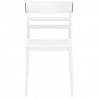 Moon Dining Chair White Transparent (Clear) - Back