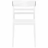 Moon Dining Chair White Transparent (Clear) - Back - Moon Dining Chair White Transparent (Clear) - Back