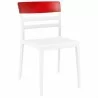 Moon Dining Chair White Transparent (Red) - Moon Dining Chair White Transparent (Red)
