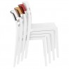 Moon Dining Chair White Transparent - Stacked