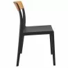 Flash Dining Chair Black Transparent (Amber) - Side - Flash Dining Chair Black Transparent (Amber) - Side