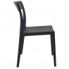Flash Dining Chair Black Transparent (Black) - Side - Flash Dining Chair Black Transparent (Black) - Side
