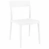 Flash Dining Chair White Transparent (Glossy White) - Front Angled - Flash Dining Chair White Transparent (Glossy White) - Front Angled