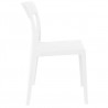 Flash Dining Chair White Transparent (Glossy White) - Side - Flash Dining Chair White Transparent (Glossy White) - Side
