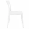 Flash Dining Chair White Transparent (Glossy White) - Side - Flash Dining Chair White Transparent (Glossy White) - Side