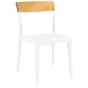 Flash Dining Chair White Transparent (Amber) - Front Angled - Flash Dining Chair White Transparent (Amber) - Front Angled