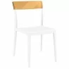 Flash Dining Chair White Transparent (Amber) - Front Angled - Flash Dining Chair White Transparent (Amber) - Front Angled