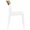 Flash Dining Chair White Transparent (Amber) - Side - Flash Dining Chair White Transparent (Amber) - Side