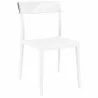 Flash Dining Chair White Transparent (Clear) - Front Angled - Flash Dining Chair White Transparent (Clear) - Front Angled