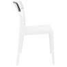 Flash Dining Chair White Transparent (Clear) - Side - Flash Dining Chair White Transparent (Clear) - Side