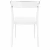Flash Dining Chair White Transparent (Clear) - Back - Flash Dining Chair White Transparent (Clear) - Back