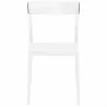 Flash Dining Chair White Transparent (Clear) - Front - Flash Dining Chair White Transparent (Clear) - Front