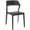Snow Dining Chair Black - Front Angled