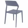 Snow Dining Chair Gray - Back Angled - Snow Dining Chair Gray - Back Angled