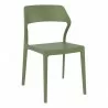 Snow Dining Chair Olive Green - Angled View - Snow Dining Chair Olive Green - Angled View