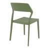 Snow Dining Chair Olive Green - Back Angle