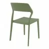 Snow Dining Chair Olive Green - Back Angle - Snow Dining Chair Olive Green - Back Angle