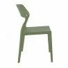 Snow Dining Chair Olive Green - Side Angle - Snow Dining Chair Olive Green - Side Angle