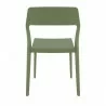 Snow Dining Chair Olive Green - Back - Snow Dining Chair Olive Green - Back