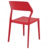 Snow Dining Chair Red - Back Angled