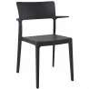 Plus Arm Chair Black - Front Angled - Plus Arm Chair Black - Front Angled