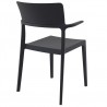 Plus Arm Chair Black - Back Angled