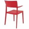 Plus Arm Chair Red - Back Angled - Plus Arm Chair Red - Back Angled