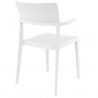 Plus Arm Chair White - Back Angled