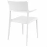 Plus Arm Chair White - Back Angled - Plus Arm Chair White - Back Angled