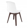 Compamia Mio PP Modern Dining Chair - White with Brown Legs