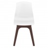 Compamia Mio PP Modern Dining Chair - White with Brown Legs