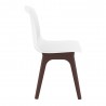 Compamia Mio PP Modern Dining Chair - White with Brown Legs