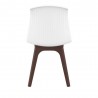 Compamia Mio PP Modern Dining Chair - White with Brown Legs