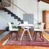 Compamia Mio PP Modern Dining Chair - White with Brown Legs - Compamia Mio PP Modern Dining Chair - White with Brown Legs