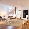 Compamia Mio PP Modern Dining Chair - White with White Legs