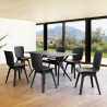 Compamia Bloom Extendable 7-Piece Patio Dining Set - Black