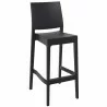 Maya Resin Barstool Black - Front Angled - Maya Resin Barstool Black - Front Angled