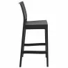 Maya Resin Barstool Black - Side - Maya Resin Barstool Black - Side