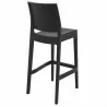 Maya Resin Barstool Black - Back Angled - Maya Resin Barstool Black - Back Angled