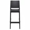 Maya Resin Barstool Black - Front - Maya Resin Barstool Black - Front
