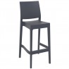 Maya Resin Barstool Dark Gray - Front Angled