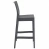 Maya Resin Barstool Dark Gray - Side - Maya Resin Barstool Dark Gray - Side