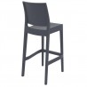 Maya Resin Barstool Dark Gray - Back Angled