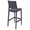 Maya Resin Barstool Dark Gray - Back Angled - Maya Resin Barstool Dark Gray - Back Angled